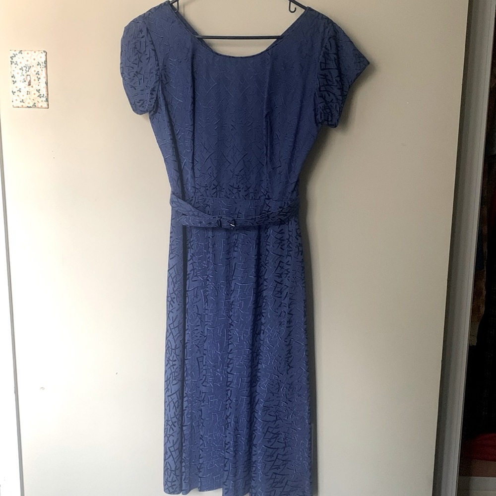 Retro tailored jacquard dress